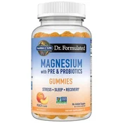 Dr. Formulirani magnezij z dodanimi pre- in probiotiki, železom in vitaminom D, breskve - 60 žvečljivih gumijev