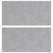 Vidaxl Stopnice Pravokotna 2 szt. srebrna 50 x 25 cm Aluminij