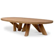 Casa Padrino luxury solid wood coffee table brown 170 x 85 x H. 35 cm - Oval oak wood living room table - Living room furniture - Luxury furniture - Luxury quality