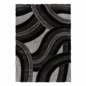 Crni/sivi rucno raden tepih od recikliranih vlakna 120x170 cm Velvet – Flair Rugs