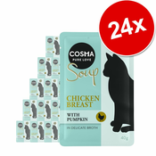 24x40g Cosma Soup za mačke,tuna in piščanec s sladkim krompirjem