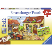 Ravensburger sestavljanka Delo na kmetiji, 2x12d