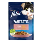 Felix Fantastic mokra hrana za mačke, losos v želeju, 26x85g
