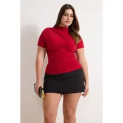 Trendyol Curve Ženska bluza Tbbaw26Af00053, Crvena