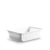 Pladenj (PP) kvadraten bel 186 x 133 mm 750 ml [50 kos]