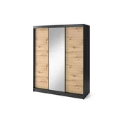 Garderobna omara z drsnimi vrati Esville III z ogledalom - 180 cm