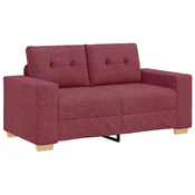 Vidaxl Dvosed vinsko rdeč 160x77x82 cm blago