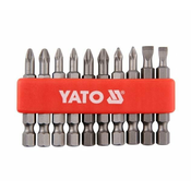 YATO Komplet konic/nastavkov 50 mm 10 kosov. MIX FLAT/PH/PZ 0483