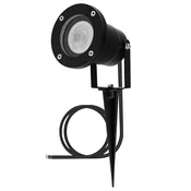 LUMILED LED vrtna svetilka GU10 IP65 VODOTESNA črna s kablom