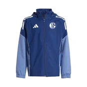 ADIDAS PERFORMANCE Sportska jakna FC Schalke 04  plava / sivkasto plava / bijela