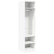 Vidaxl Garderobna omara bela 50x50x200 cm iverna plošča