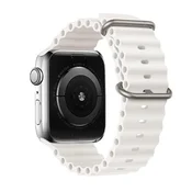 shumee PAŠEK ZA URO APPLE WATCH 1/2/3/4/5/6/7/8/9/SE 38/40/41mm BEL SILIKON