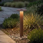 Lucande LED-svetilka Haloa, rjava/rjava, višina 50 cm, IP54 - Sodobni - rjavo-rdeča, bela - Aluminij
