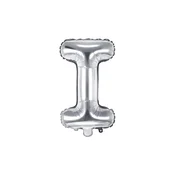 PartyDeco Folija balon črka I srebrn 35 cm