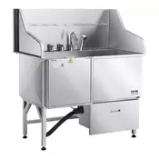 VEVOR Postaja za pranje psov LZX-16L 1275x795x1435 cm srebrna