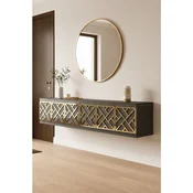 Hanah Home komoda Arex 120, 120 cm, antracit / zlatna