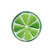 shumee Našitek rezine limete - likalnik/termo zapečatena podlaga - vezen našitek/značka/emblem