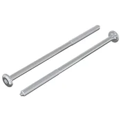 Vidaxl Vijak 2 szt. srebrna M6 x 120 mm Jeklo