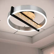 Näve LED stropna svetilka Yvaris, srebrna, CCT, daljinski upravljalnik - Dnevna soba/jedilnica - Sodobni - srebro - Aluminij