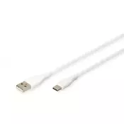 Digitus AK-300340-005-W USB kabel USB 2.0 0,5 m USB A USB C Bela