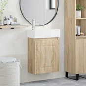 vidaXL Kopalniška omarica s tapo Sonoma hrast 45,5 x 22,5 x 84 cm