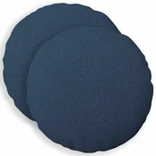 Vidaxl Prevleka za blazino 2 kos HEERLEN Modra Premer 50 cm Blago
