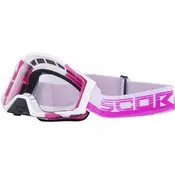 Scorpion MX Mask motocross naocale rozo-bijele
