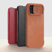 Maska na preklop Nillkin Qin Pro za iPhone 15 Plus crvena