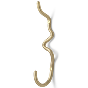 ferm LIVING Kljukica za brisače KRIVINA 20 cm, medenina, čvrst LIVING