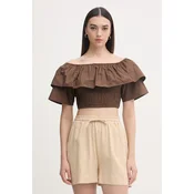 Gaudi bluza s volanima za žene od pamuka