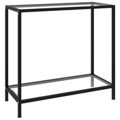 Konzolni stol prozirni 80 x 35 x 75 cm od kaljenog stakla