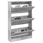 Vidaxl vidaXL Omarica za čevlje betonsko siva 80x21x125,5 cm