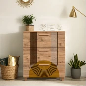 Hanah Home Komoda Leva Gravis Sun 80x95x43cm Bež