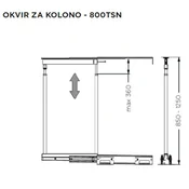 800TSN okvir za kolono 850/1250 ČRN