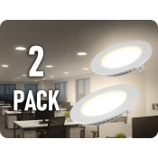 V-TAC LED vgradna plošča z napajalnikom, 18W, 1400lm, okrogla/2-PACK! Farba svetla: Topla bela