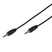 Vivanco Utičnica Audio Priključni kabel [1x 3,5 mm banana utikač - 1x 3,5 mm banana utikač] 1 m Crna Vivanco