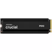 Crucial P510 2TB PCIe Gen5 NVMe 2280 M.2 SSD disk s hladilnikom - CT2000P510SSD5