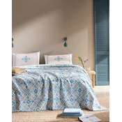Madame Coco Set letnje posteljine Adorlee, 3 komada, Pamucni, 150x220cm,Plavo-narandžasti