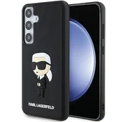 shumee Ovitek Karl Lagerfeld 3D Rubber Ikonik za Samsung Galaxy S24 črne barve