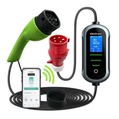 Qoltec Mobilni polnilnik za EV Tip 2, 22kW, Wi-Fi, LCD