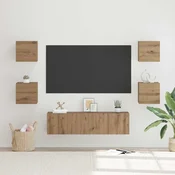 Set TV komoda 6 pcs Umjetnicki hrast Konstruirano drvo
