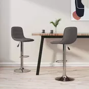 Vidaxl vidaXL Barski stoli, 2 kosa, taupe barva, oblazinjeni s tkanino