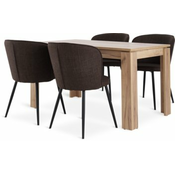 LINTRUP D140 sto hrast + 4 RISSKOV stolice tamno braon