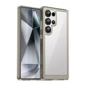 slomart Silikonska torbica Outer Space Case z gel okvirjem za Samsung Galaxy S25 Ultra - prosojno črna