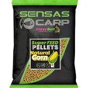 Sensas CARP Super Feed peleti 2mm/650g Natural Corn