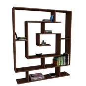 Hanah Home Sarmasik Wenge Polica za knjige 124.8x149.4x22cm, Braon