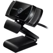 CANYON C5 1080P full HD 2.0Mega auto focus webcam with USB2.0 connector/ 360 degree rotary view scope/ built in MIC/ IC Sunplus2281/ Sensor OV2735/ viewing angle 65°/ cable length 2.0m/ Blac