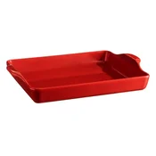 Foccacia baking pan, ceramic, 40x31,5cm, Burgundy - Emile Henry