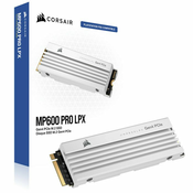 Corsair MP600 Pro LPX NVMe SSD, PCIe 4.0 M.2 Typ 2280 - 1 TB - weiß CSSD-F1000GBMP600PLPW