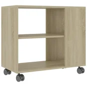 Vidaxl Stranska mizica sonoma hrast 70x35x55 cm konstruiran les